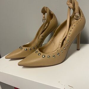 Sam Edelman Tan Studded Heels